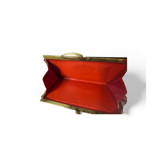 Vintage Goatskin Leather Kisslock Wallet 1960s Original Paperwork RICO Ostrich - Picture 3 of 10